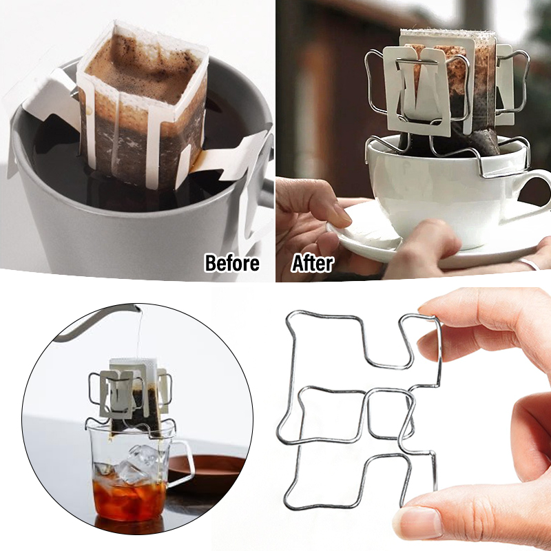 Coffee Equipment Organizer - Reusable Coffee Filter Bag Holder Stainless