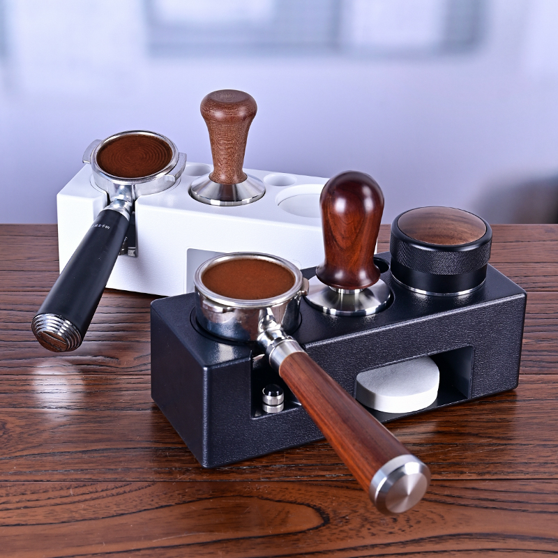 Coffee Equipment Organizer - Barista Tool Espresso Tamper Holder Black