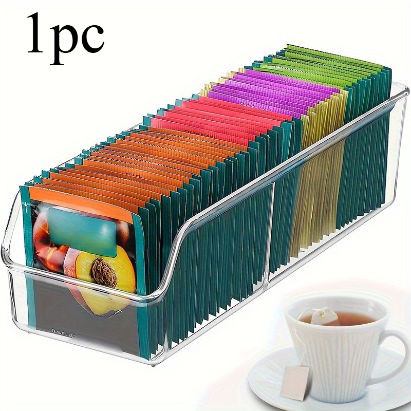 1pc Clear Tea Bag Organizer Bo - огляд і ціна Coffee Equipment Organizer