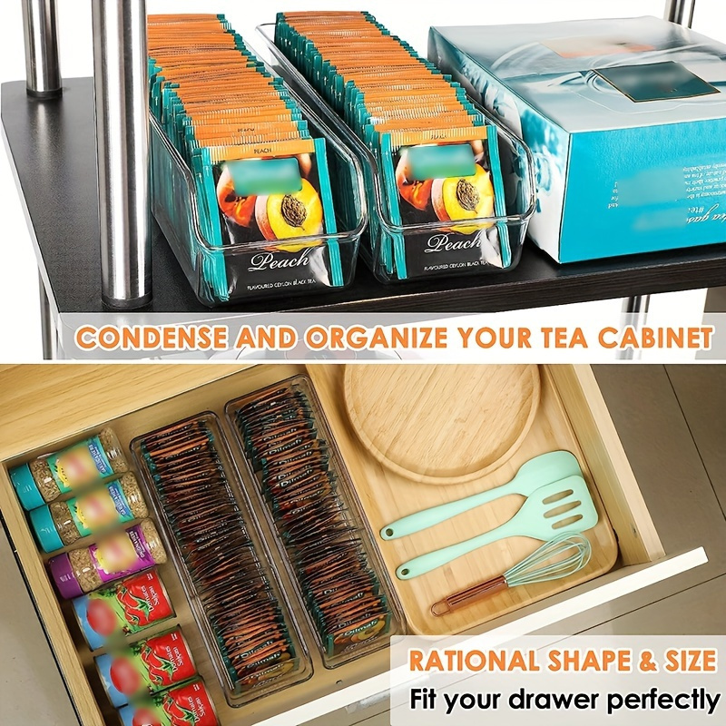1pc Clear Tea Bag Organizer Bo - огляд і ціна Coffee Equipment Organizer