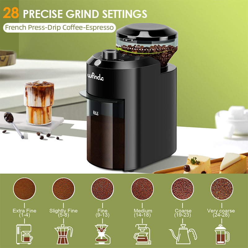 Wancle Electric Burr Coffee Gr - огляд і ціна Coffee Grinder Burr Flat
