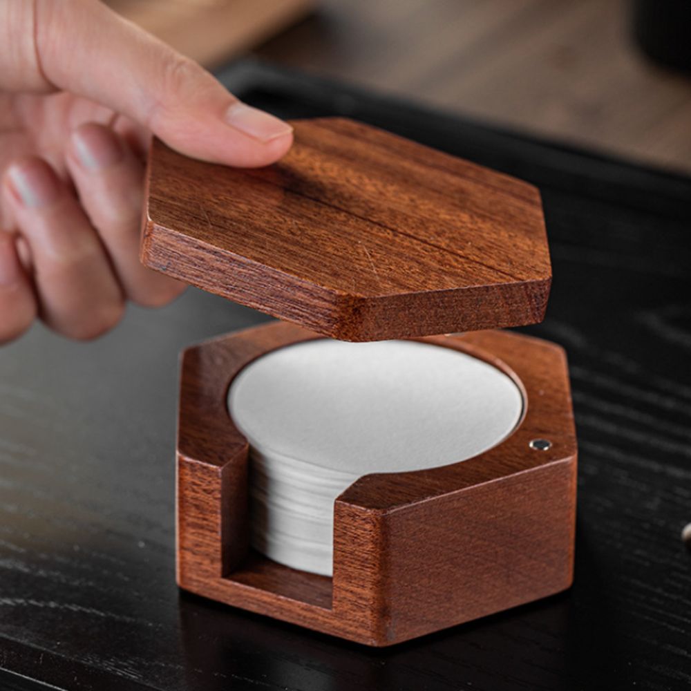 Solid Wood Hexagonal Coffee Fi - огляд і ціна Coffee Equipment Organizer