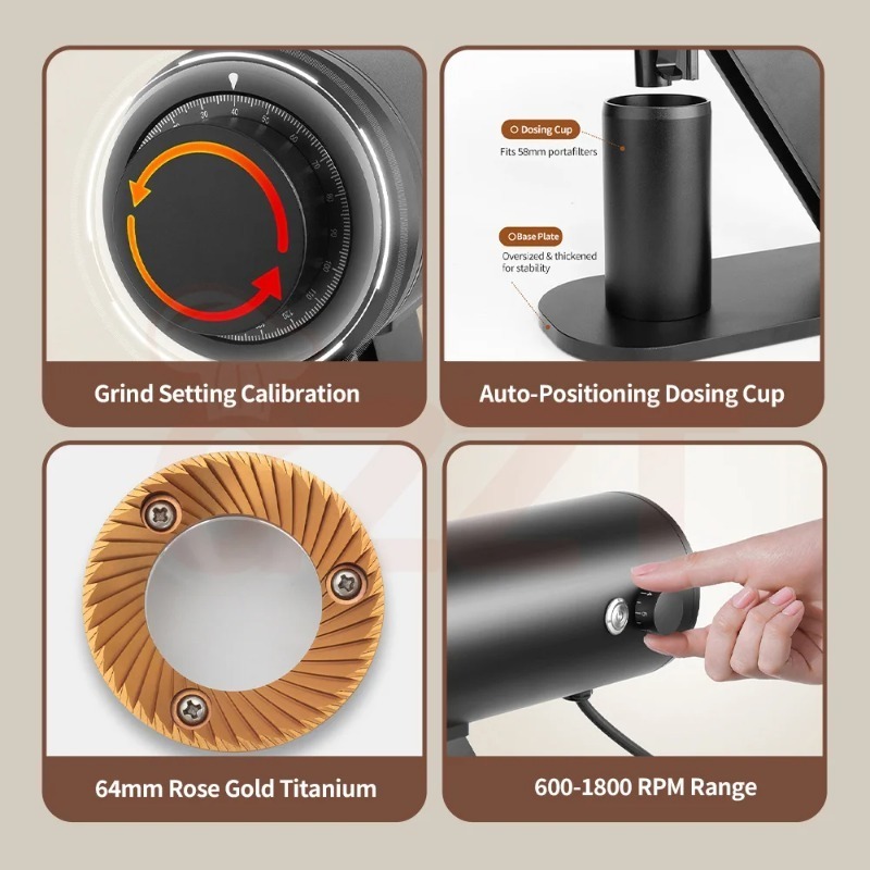 【Appliances】 FL250 Adjustable  - огляд і ціна Coffee Grinder Burr Flat