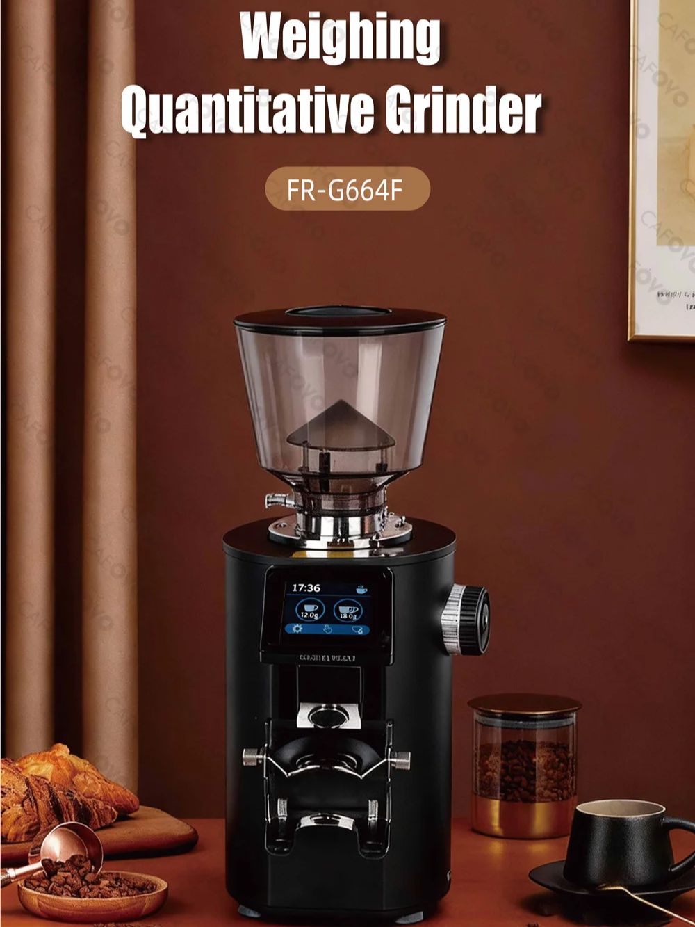 CAFOVO G664F Professional Weig - огляд і ціна Coffee Grinder Burr Flat