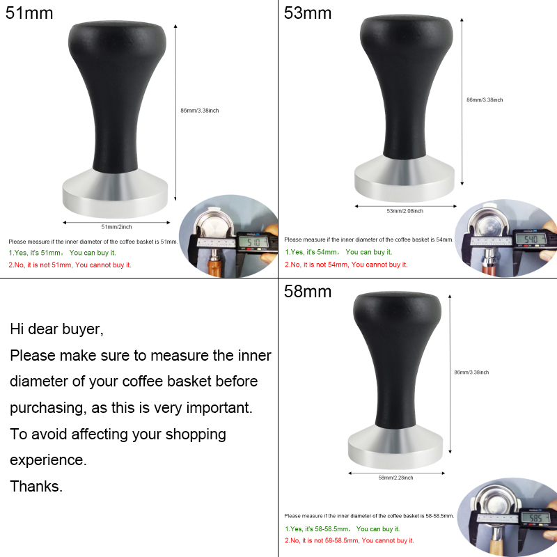 51mm/53mm/58mm Espresso Tamper - огляд і ціна Espresso Tamper Set