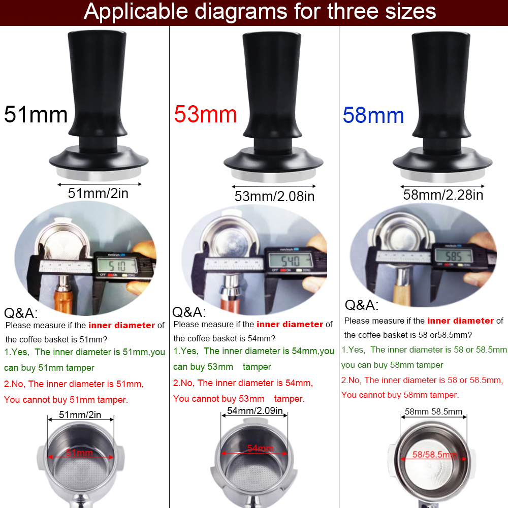 51/53/58mm Espresso Tamper, 5P - огляд і ціна Espresso Tamper Set